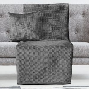 Pillow case decorative Velvety 42 × 42 Art 8351 Gray