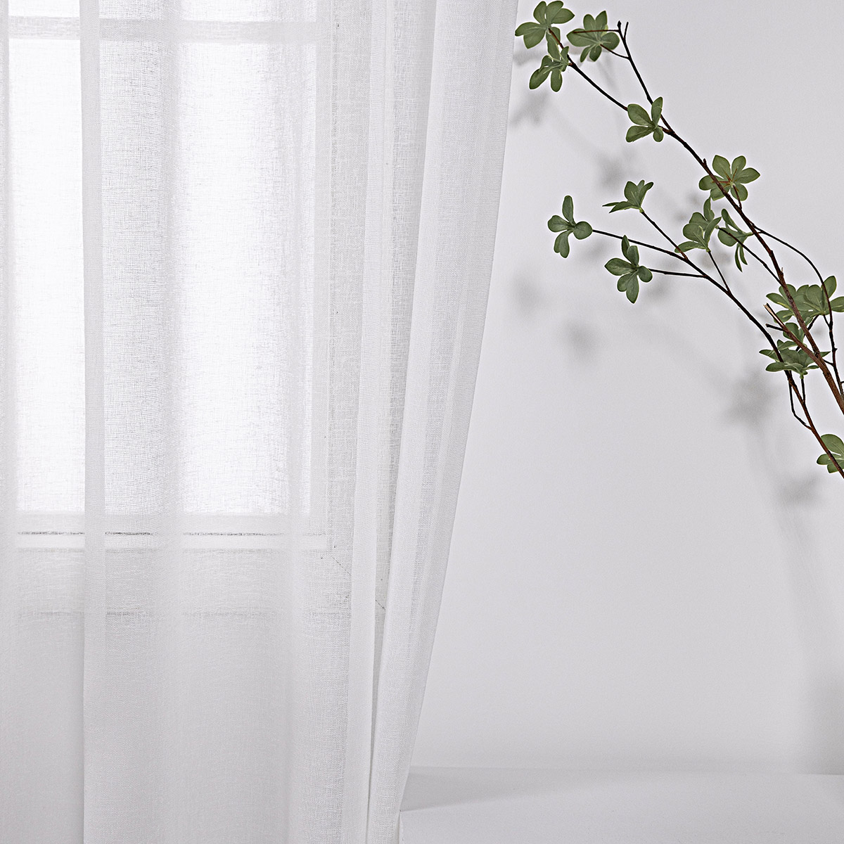 Κουρτίνα γάζα μονόχρωμη με 8 μεταλικούς κρίκους Art 8440 140x270 Λευκό Beauty Home - Image 14