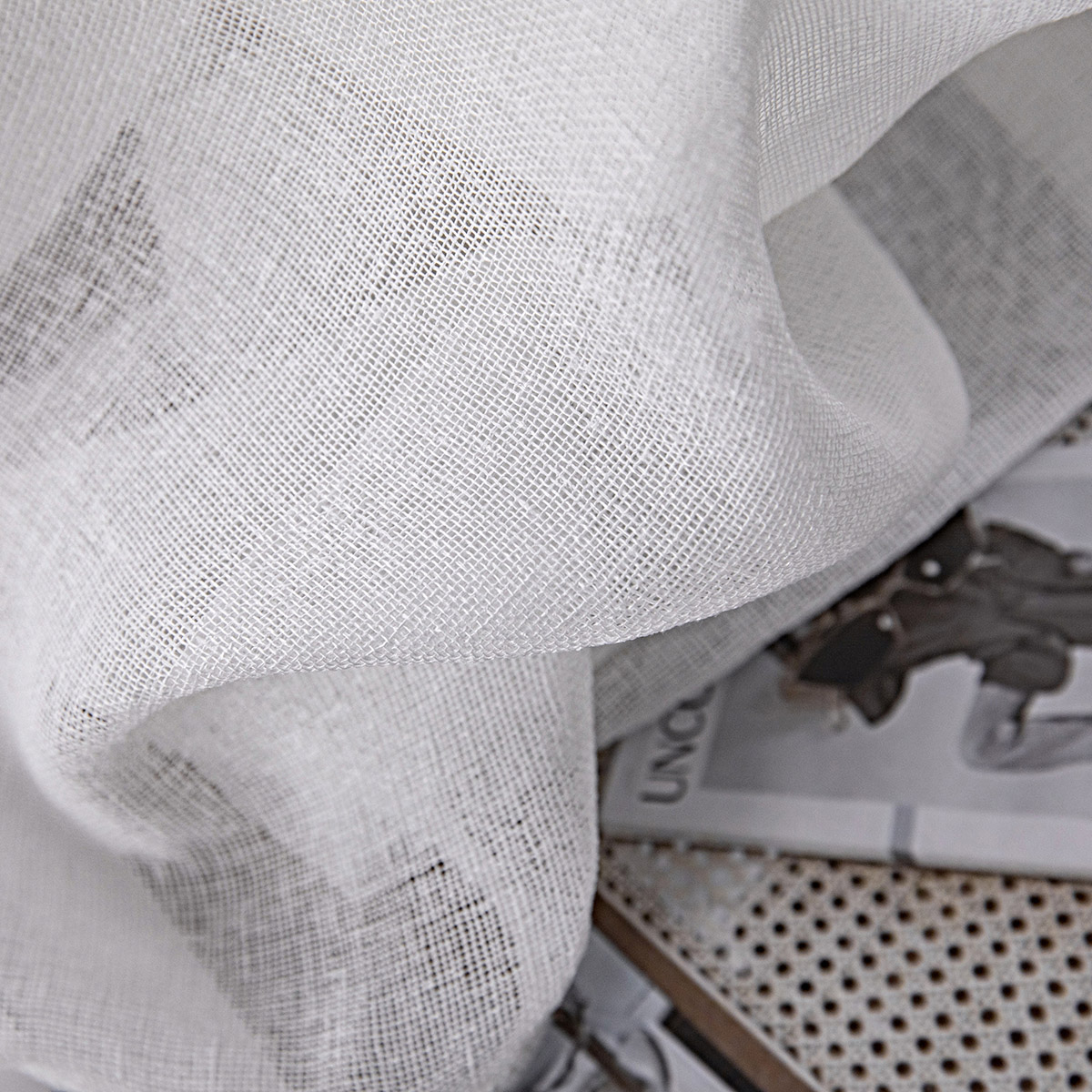 Κουρτίνα γάζα μονόχρωμη με 8 μεταλικούς κρίκους Art 8440 140x270 Λευκό Beauty Home - Image 16