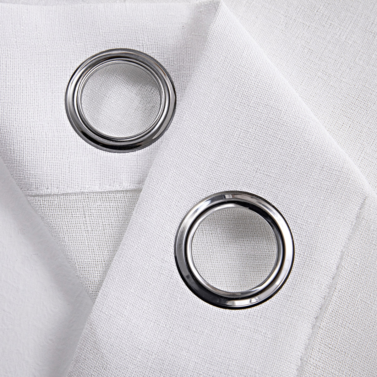 Κουρτίνα γάζα μονόχρωμη με 8 μεταλικούς κρίκους Art 8440 140x270 Λευκό Beauty Home - Image 20