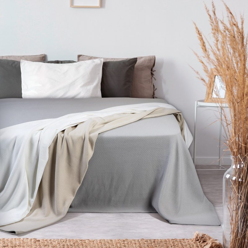Κουβέρτα King Size Vivid matelasse Art 11171 260x270 Γκρι Beauty Home