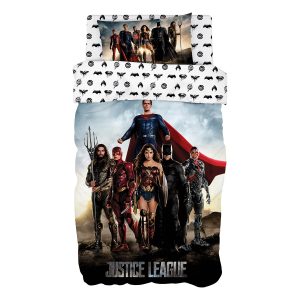 Σετ σεντόνια μονά Art 6186 Justice League 165×250 Εμπριμέ Beauty Home