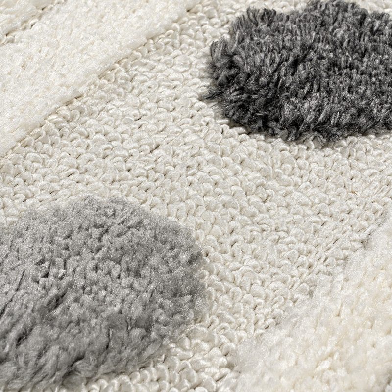 Χαλί Loop Art 9559 133x190 Grey white Γκρι λευκό Beauty Home - Image 4