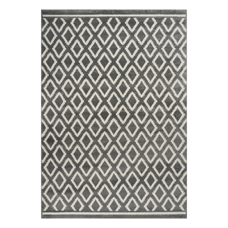 Χαλί Vibe Art 9576 160x230 Grey White Γκρι Λευκό Beauty Home
