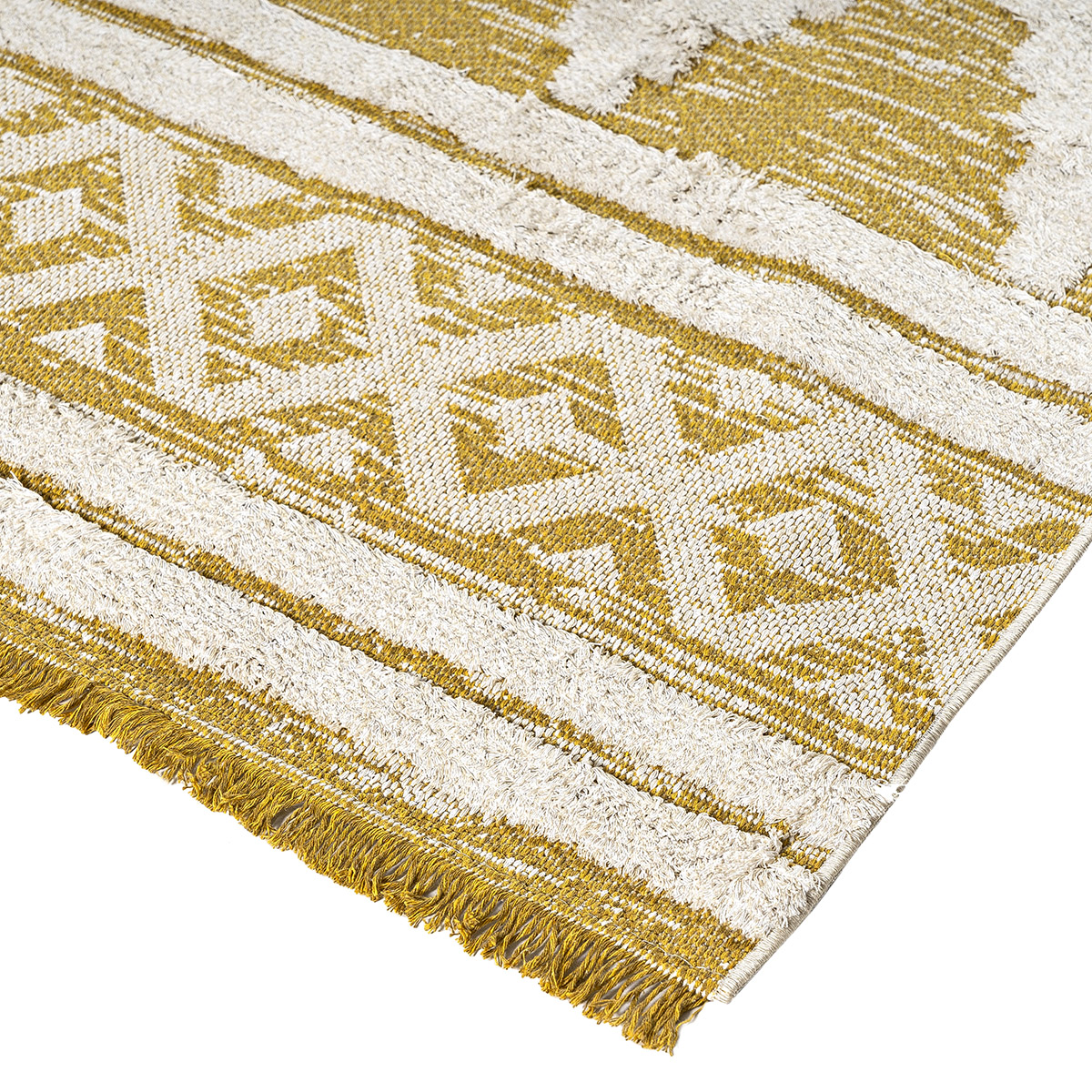 Χαλί βαμβακερό Morocotton 9236 150x220 Κίτρινο Beauty Home - Image 2