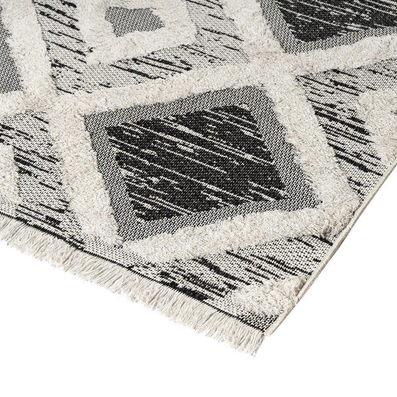 Χαλί βαμβακερό Morocotton 9240 150x220 Γκρι Beauty Home - Image 3