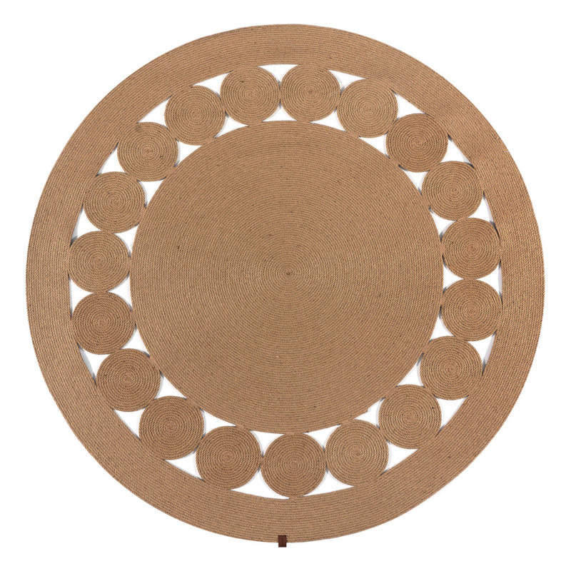 Ροτόντα από Γιούτα 150x150 Natural Jute Art 9136 Μπέζ Beauty Home