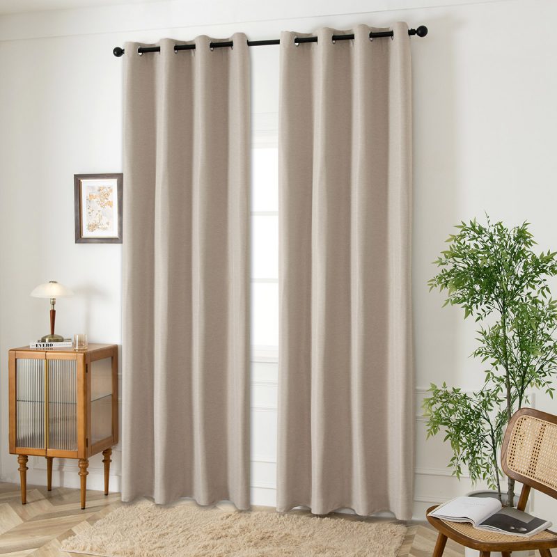 Ύφασμα κουρτίνας Blackout jacquard σκίασης Glare Art 8444 Φ280 Μπεζ Beauty Home - Image 2