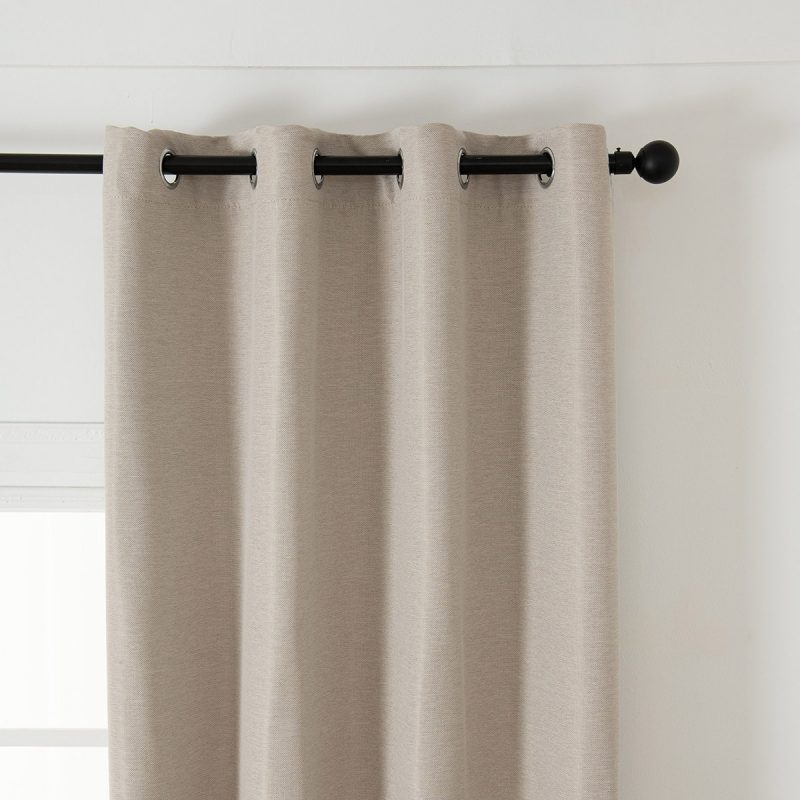 Ύφασμα κουρτίνας Blackout jacquard σκίασης Glare Art 8444 Φ280 Μπεζ Beauty Home - Image 4