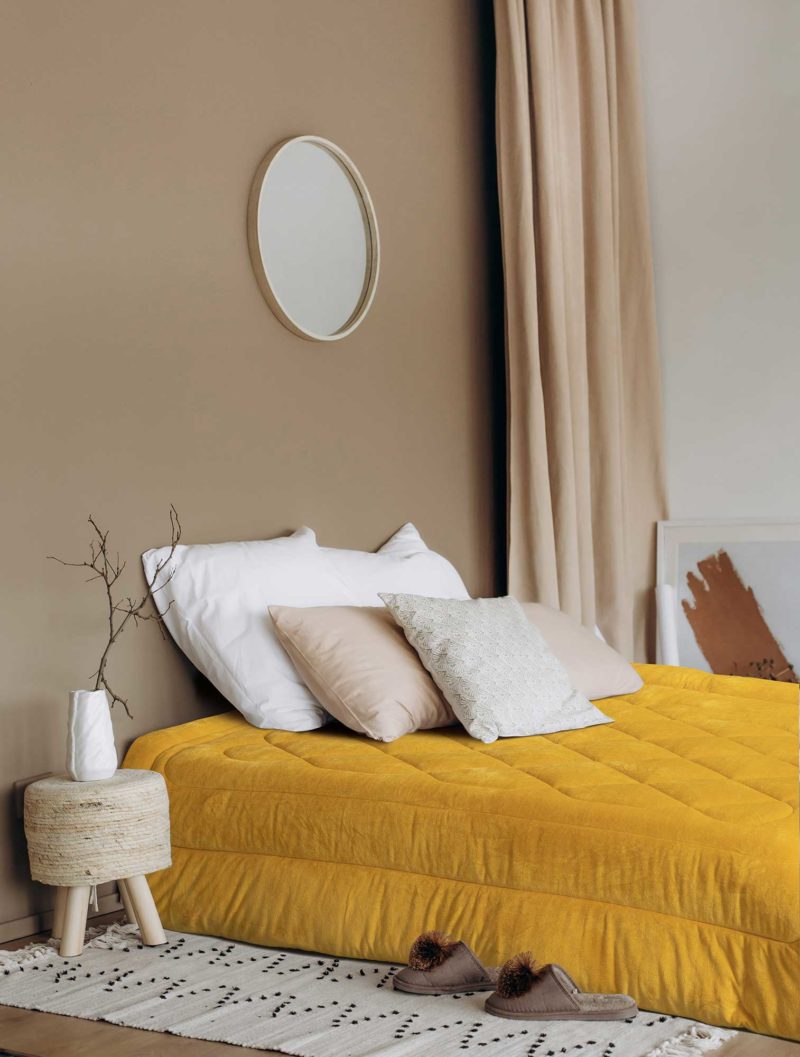 Κουβερτοπάπλωμα UNICOLORE YELLOW MADI