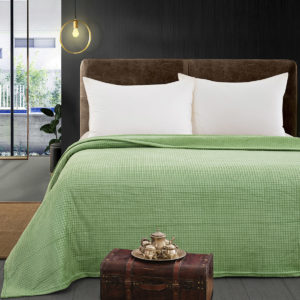 Κουβέρτα μονόχρωμη υπέρδιπλη Fleece Art 11552 220×240 Πράσινο Beauty Home