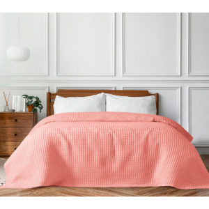 Πικέ μονή waffle Art 1990 Coral  170×240 Κοραλί Beauty Home