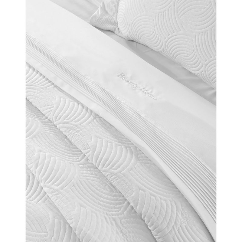 Σετ κουβερλί υπέρδιπλο Clio Art 12503 230x250 Λευκό Beauty Home - Image 3