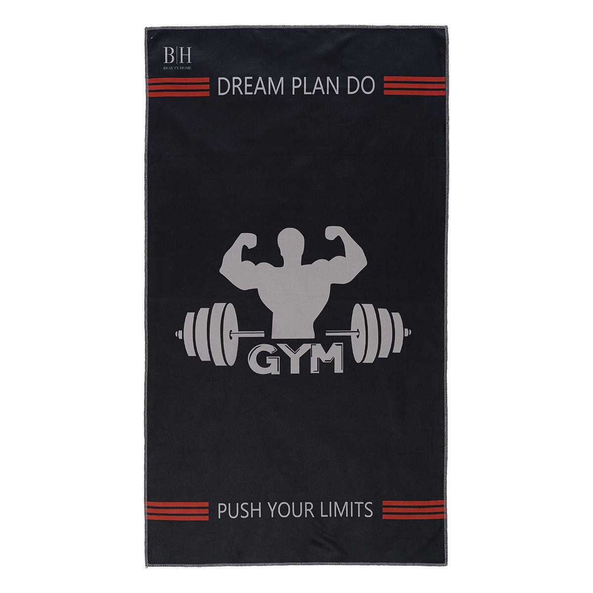 Πετσέτα γυμναστηρίου Art 2242 50x90 Μαύρο,Γκρι Beauty Home