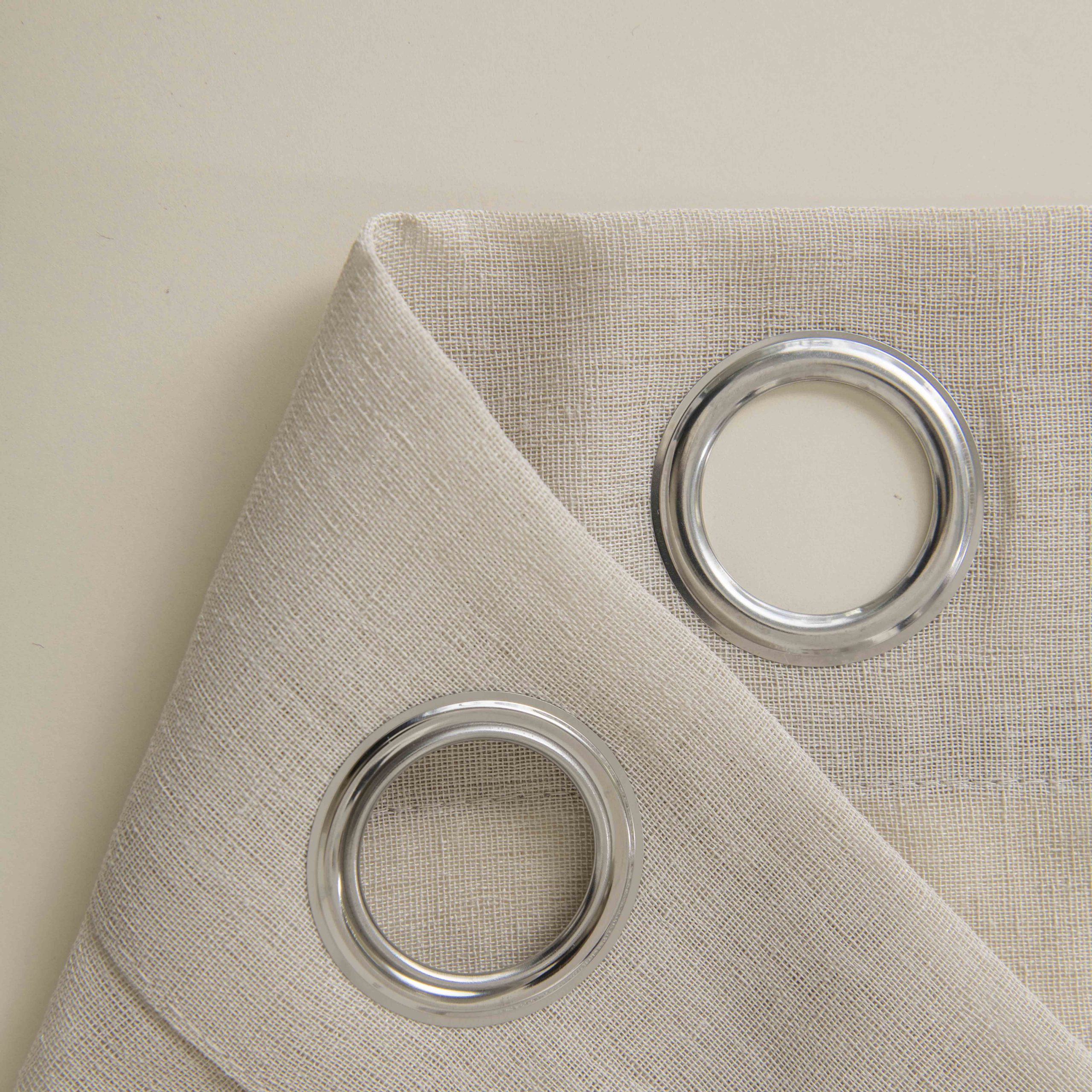 Beauty Home Κουρτίνα γάζα μονόχρωμη με 8 μεταλλικούς κρίκους Fit Art 8447 140x270 Μπεζ - Image 13