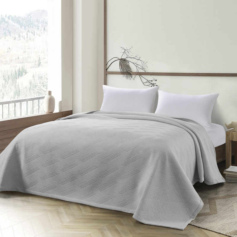 Κουβέρτα King Size Point ζακάρ Art 11175 260x270 Γκρι Beauty Home - Image 2