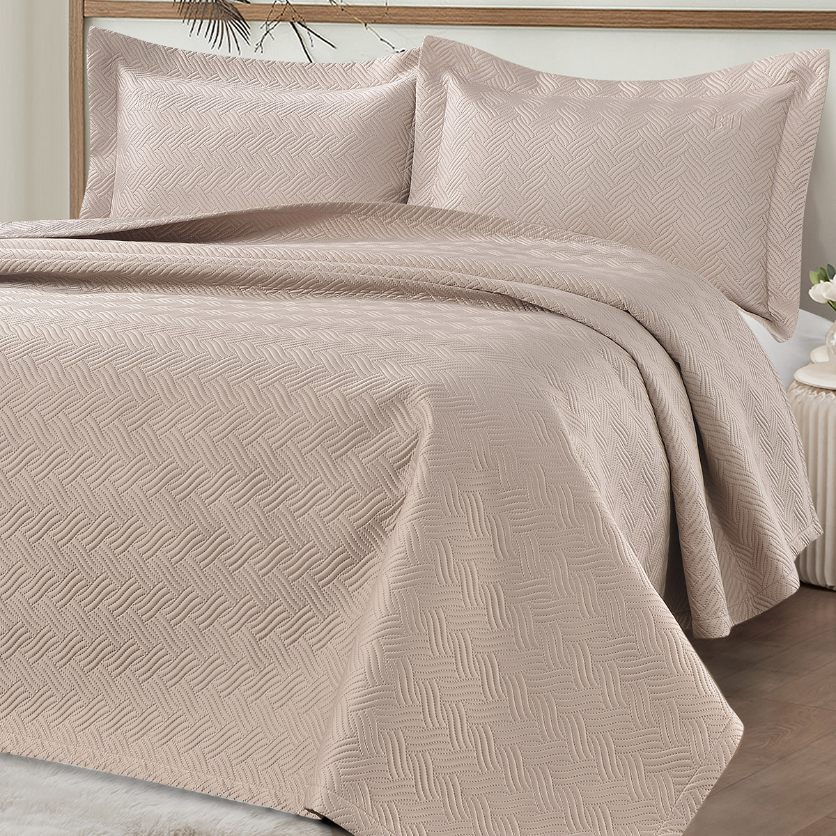 Σετ κουβερλί υπέρδιπλο Melusine Art 12317 230x250 Άμμου Beauty Home