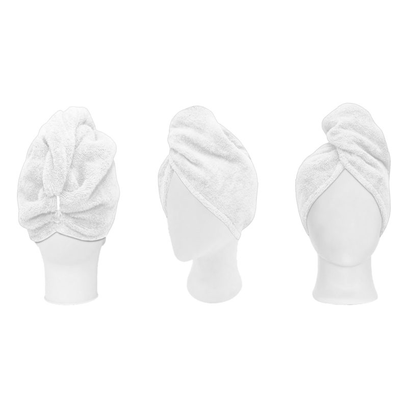 Πετσέτα μαλλιών Turban Art 3407 Λευκό Beauty Home - Image 3