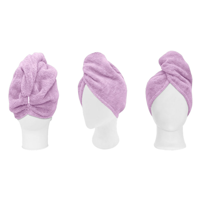 Πετσέτα μαλλιών Turban Art 3409 Λιλά Beauty Home - Image 3