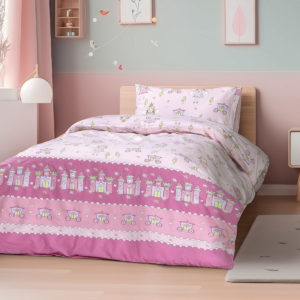 Σετ σεντόνια μονά με λάστιχο Dreamy Art 6232 105×200+30 Ροζ Beauty Home