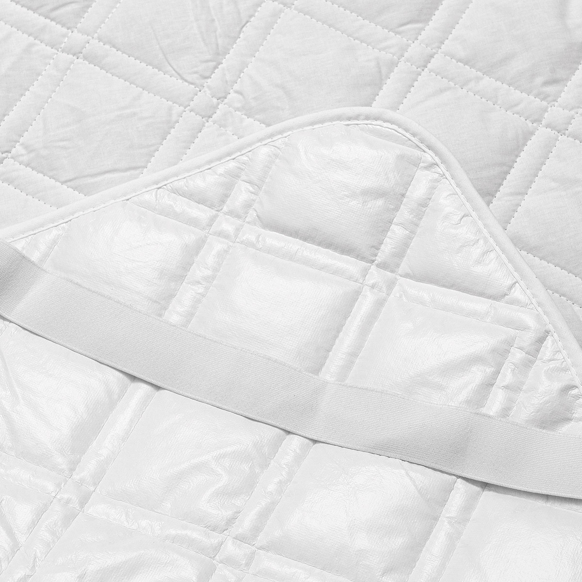 Καπιτονέ-Αδιάβροχο προστατευτικό στρώματος Λευκό Beauty Home - Image 3