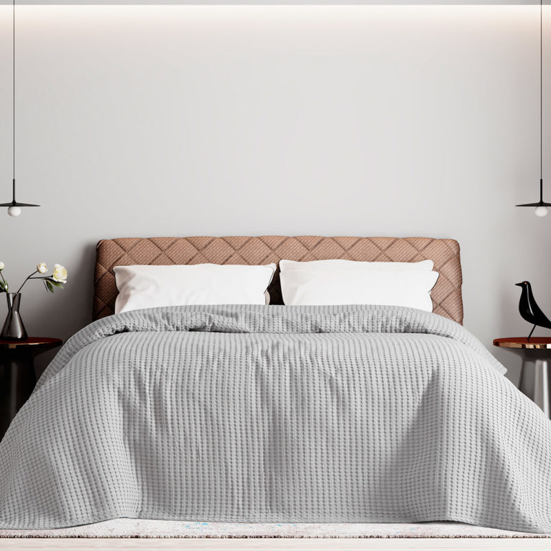 Πικέ μονή waffle Art 1990 Silver  170x240 Γκρι Beauty Home - Image 4