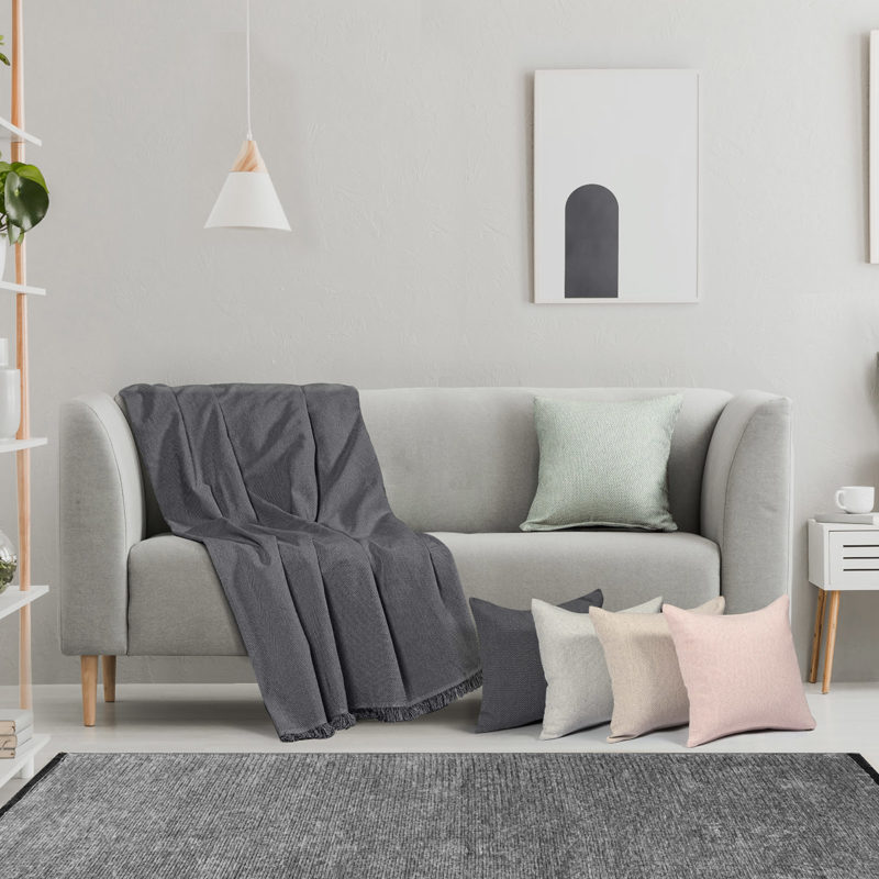 Μαξιλαροθήκη διακοσμητική Art 8587 40x40 Ανθρακί Beauty Home