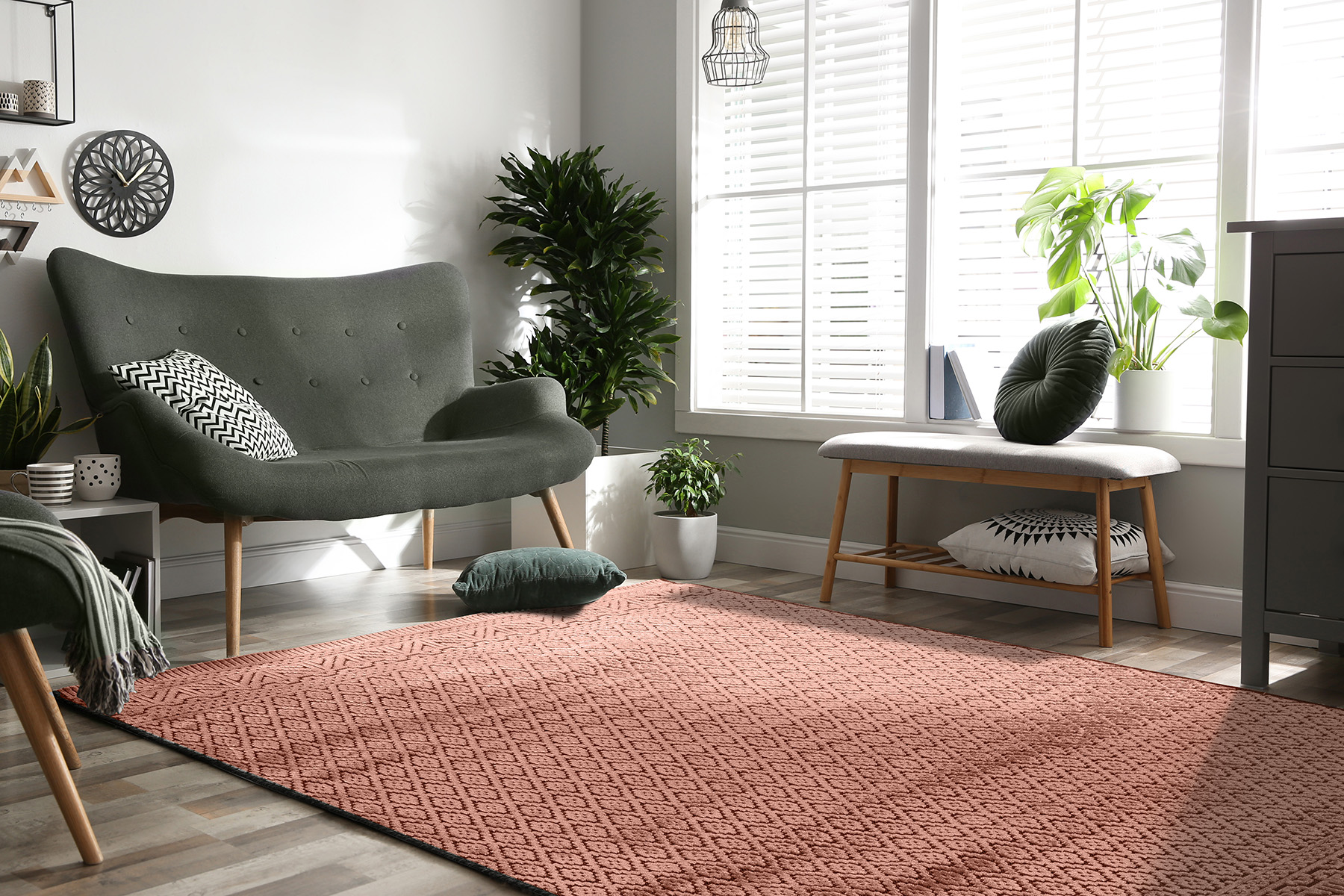 Χαλί Retro Art 9831 200x250 Ροζ Beauty Home