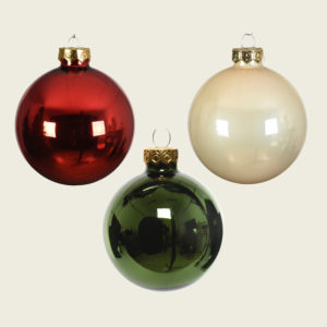 ΓΥΑΛΙΝΕΣ ΜΠΑΛΕΣ 3 ΧΡΩΜΑΤΑ 6 cm ΣΕΤ 20 ΤΜΧ Beauty Home