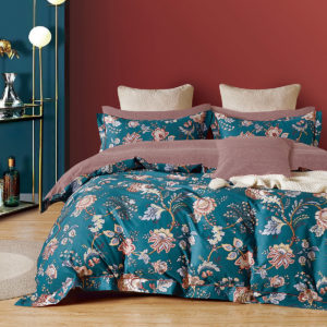 Σετ πάπλωμα υπέρδιπλο Art 12613 Louis 220×240 Πετρόλ Beauty Home
