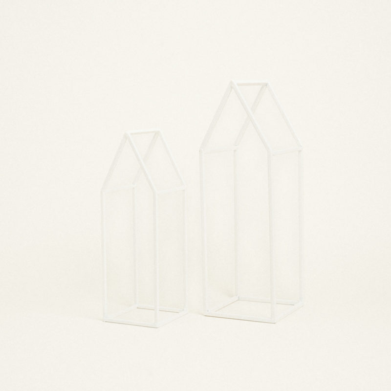 ΜΕΤΑΛΛΙΚΟ ΣΠΙΤΙ ΣΕΤ 2 ΤΜΧ ΛΕΥΚΟ 36 – 45 CM Beauty Home