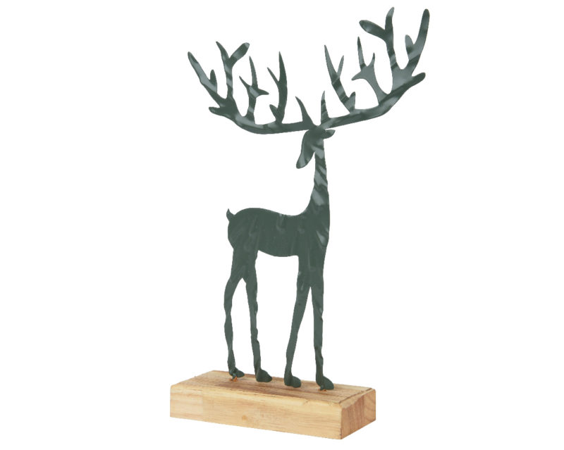 ΜΕΤΑΛΛΙΚΟΣ ΤΑΡΑΝΔΟΣ ΜΕ ΒΑΣΗ DARK GREEN 5 x 15 x 23,5 CM Beauty Home