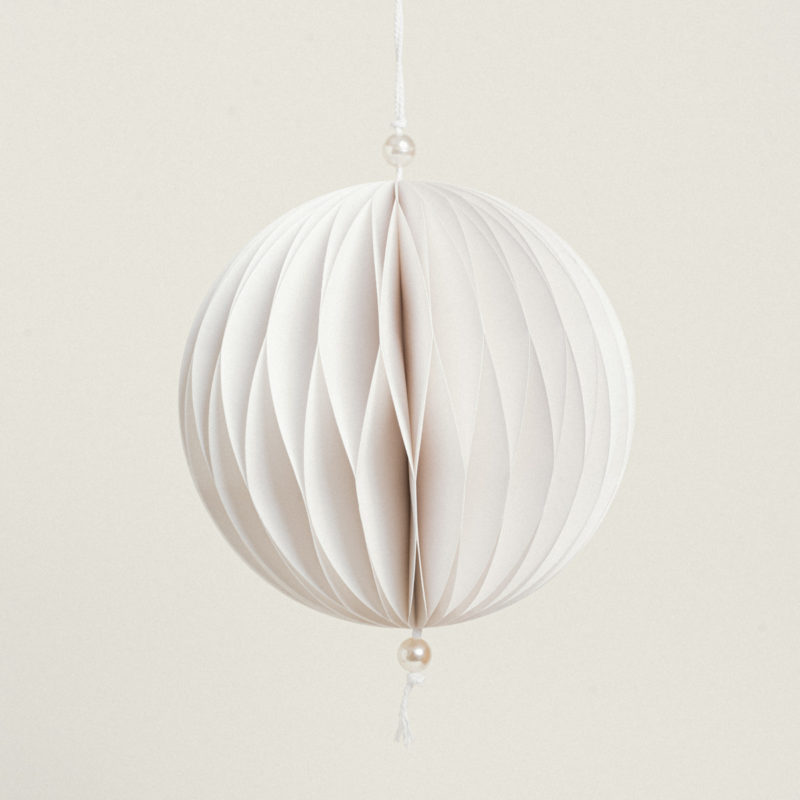 ΧΑΡΤΙΝΗ ΜΠΑΛΑ ΛΕΥΚΗ 15 cm Beauty Home