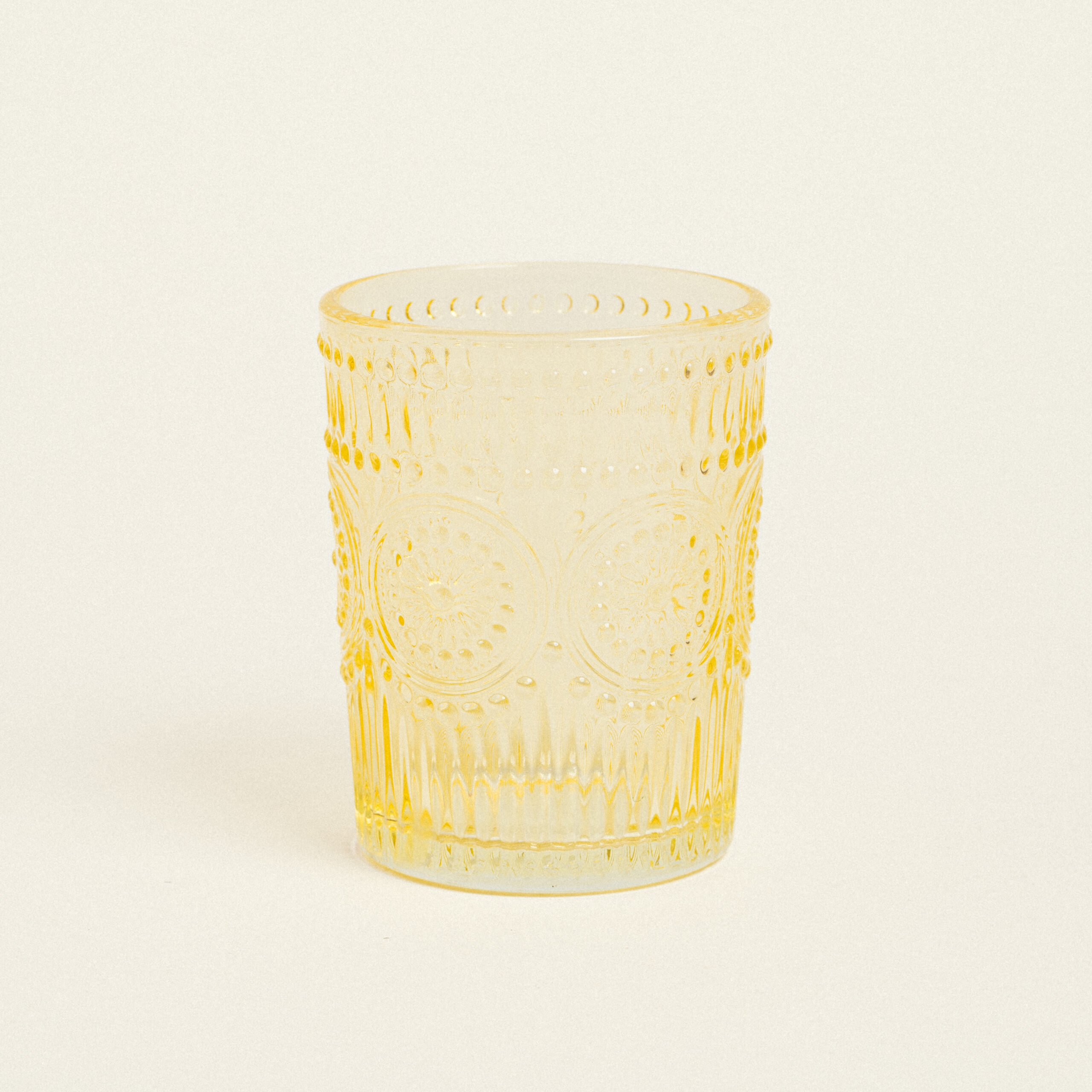 ΠΟΤΗΡΙ ΓΥΑΛΙΝΟ ΑΝΑΓΛΥΦΟ 8 x 10 cm ΚΙΤΡΙΝΟ Beauty Home