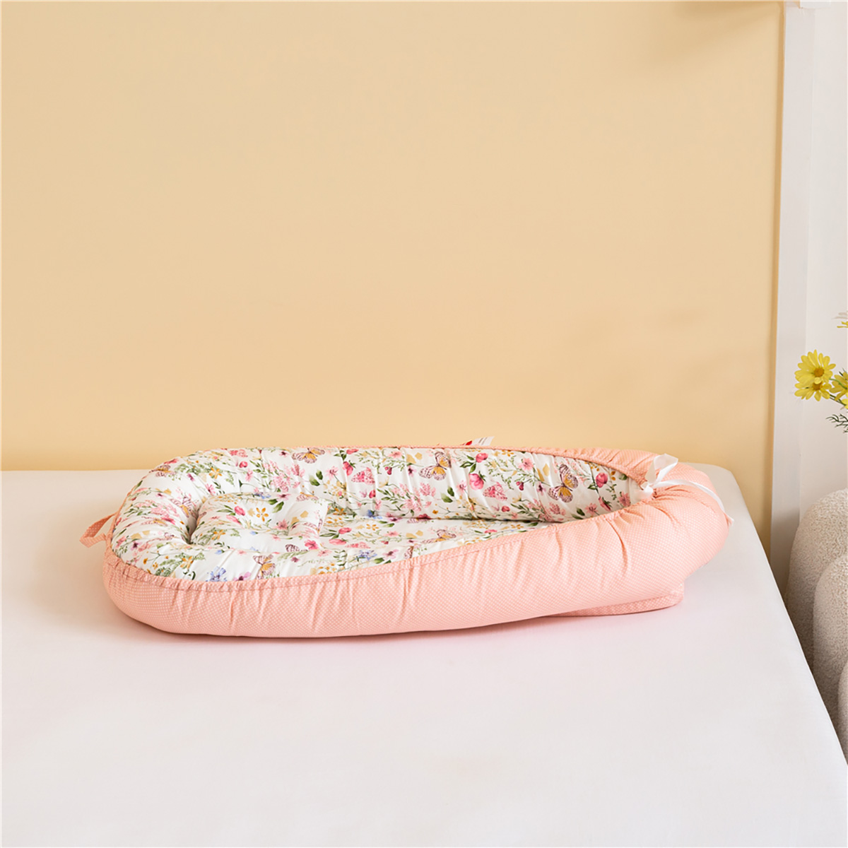 Bρεφική φωλιά με μαξιλάρι Art 5348 53x88 Σομόν Beauty Home - Image 6