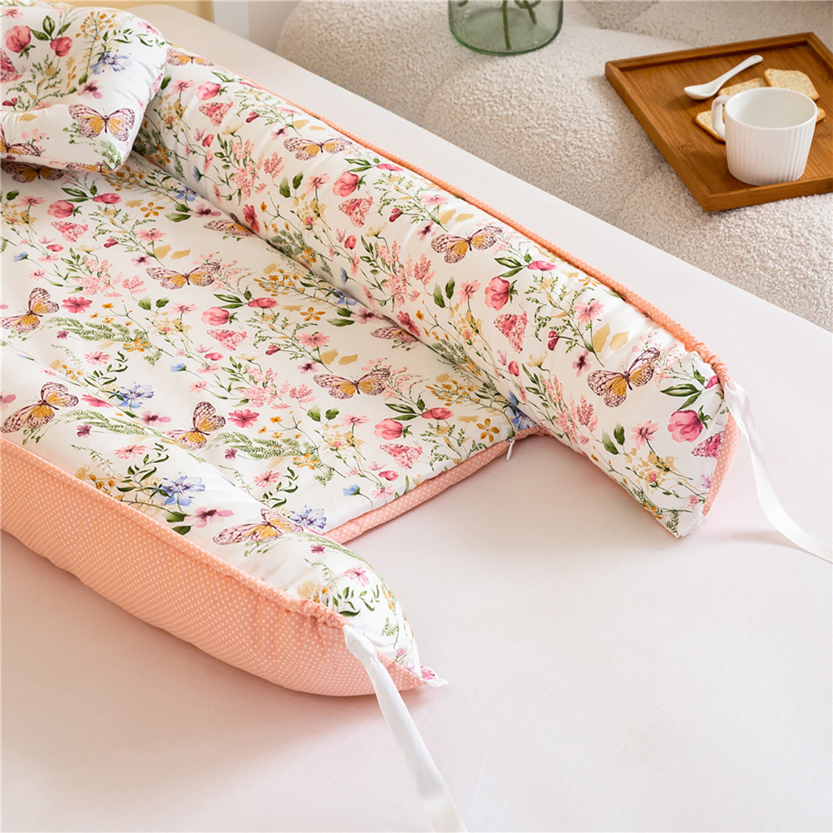 Bρεφική φωλιά με μαξιλάρι Art 5348 53x88 Σομόν Beauty Home - Image 9