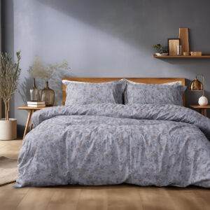 Beauty Home Σετ σεντόνια υπέρδιπλα με λάστιχο Art 12212 Jasmine 100% Βαμβακοσατέν 300tc 170×200+30 Γκρι