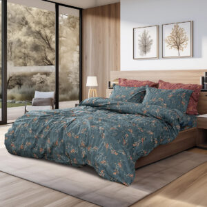 Beauty Home Σετ σεντόνια υπέρδιπλα με λάστιχο Art 12217 Gemini 100% Βαμβακοσατέν 300tc 170×200+30 Κυπαρισσί