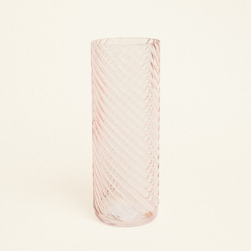 Beauty Home Γυάλινο Βάζο με Εφέ Στροβιλισμού 10cm x 26.5cm