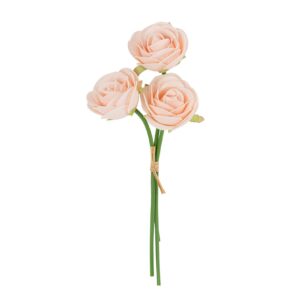 Beauty Home Μπουκέτο με 3 αφρώδη τριαντάφυλλα ροζ ø7×26.5cm