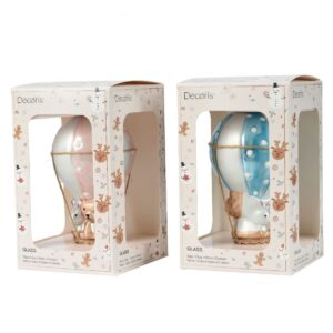 Beauty Home Γυάλινο Στολίδι Αερόστατο 6.7 x 6.7 x 12.5 cm