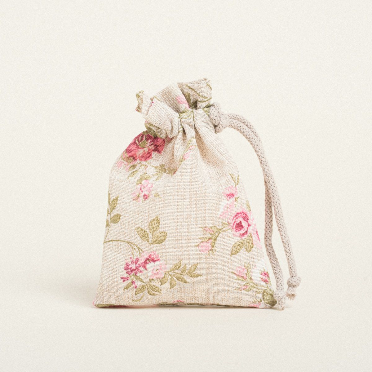 Beauty Home ΠΟΥΓΚΙ ΜΕ ΚΟΡΔΟΝΙ 12 x 17 cm ΦΛΟΡΑΛ VINTAGE ΜΠΕΖ ΦΟΝΤΟ - Image 2