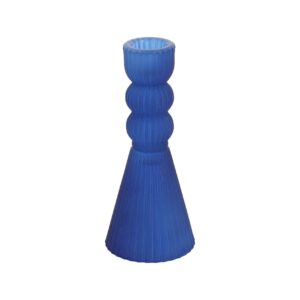 Beauty Home Κηροπήγιο γυάλινο Noah – Μπλε Ø6,5x15cm