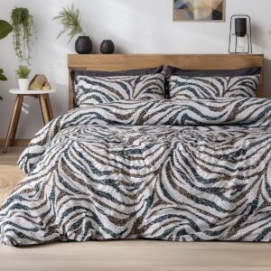 Beauty Home Σετ σεντόνια υπέρδιπλα με λάστιχο Eris Art 12258 170×200+30 Πράσινο