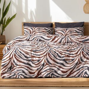 Beauty Home Σετ σεντόνια υπέρδιπλα με λάστιχο Rea Art 12259 170×200+30 Ανθρακί