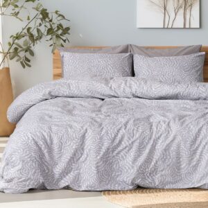 Beauty Home Σετ σεντόνια μονά με λάστιχο Evie Art 12261 100×200+30 Γκρι