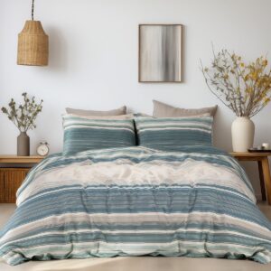 Beauty Home Σετ παπλωματοθήκη φανελένια υπέρδιπλη Monet Art 12331 230×250 Πράσινο