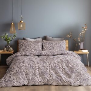 Beauty Home Σετ παπλωματοθήκη φανελένια υπέρδιπλη Gogh Art 12334 230×250 Μόκα