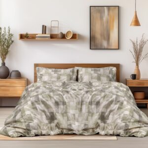 Beauty Home Σετ παπλωματοθήκη φανελένια υπέρδιπλη Degas Art 12337 230×250 Πράσινο