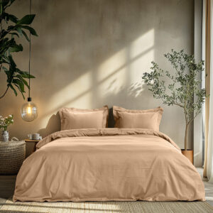 Beauty Home Σετ σεντόνια μονά με λάστιχο Art 1700 Harmony 110×200+30 Μπεζ